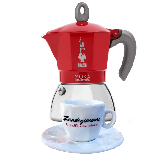Bialetti Moka Induktion Espressokocher inkl. 1 Zandegiacomo Espressotasse GRATIS