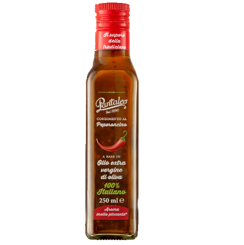 Olivenöl Extra Vergine mit Peperoncino Pantaleo 0,25 Liter